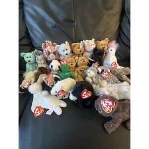 Ty Beanie Babies Lot of 23 Most w/ Tags Plush Collection *See Description*